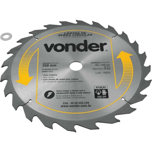 Disco de serra para madeira 350 x 30 mm 24 dentes Disco de serra para madeira 350 x 30 mm 24 dentes