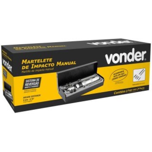 Martelete de impacto manual com 6 bits Martelete de impacto manual com 6 bits