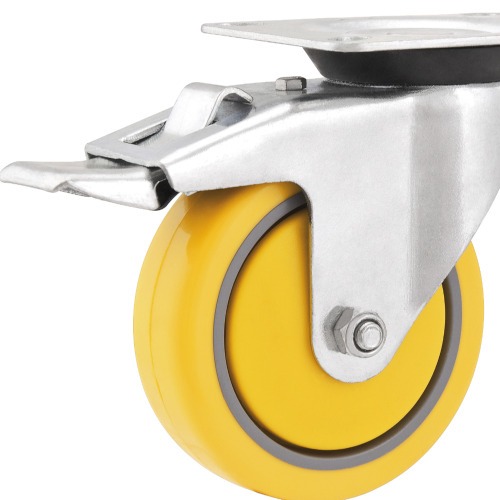 Rodízio giratório de poliuretano e PVC 4 Rodízio giratório de poliuretano e PVC 4