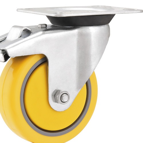 Rodízio giratório de poliuretano e PVC 4 Rodízio giratório de poliuretano e PVC 4