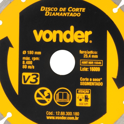 Disco diamantado segmentado 180 mm para mármore Disco diamantado segmentado 180 mm para mármore