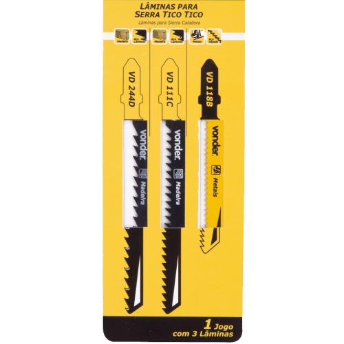 Lâmina serra tico-tico 50/75 mm para madeira e metal Lâmina serra tico-tico 50/75 mm para madeira e metal