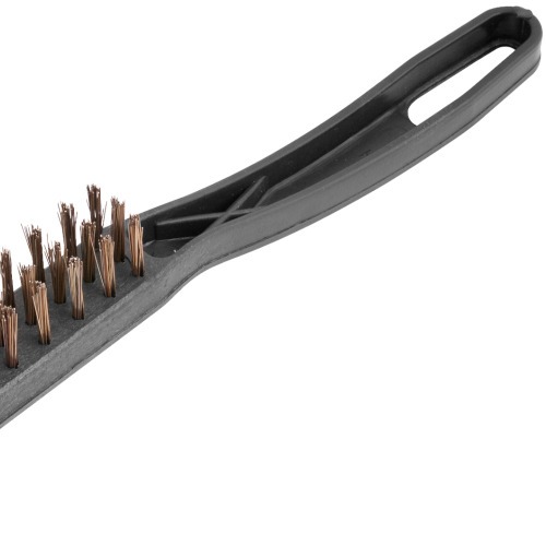 Escova manual com cerdas de aço 3 fileiras com cabo Escova manual com cerdas de aço 3 fileiras com cabo