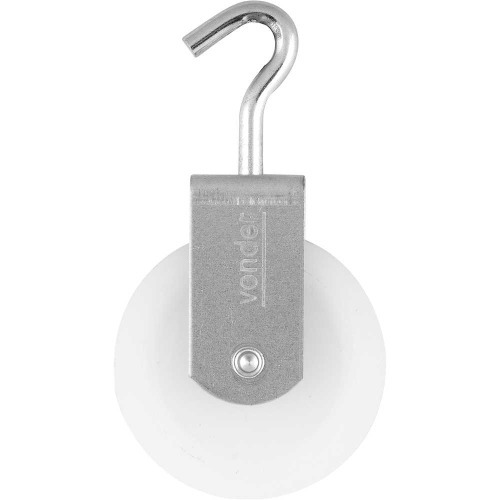 Roldana plástica 6 cm com gancho Roldana plástica 6 cm com gancho