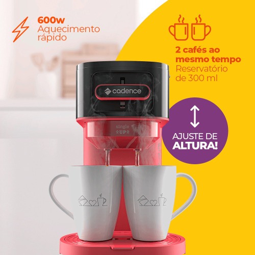 Cafeteira elétrica 2 xícaras vermelha Single Up - Caf230 220V Cafeteira elétrica 2 xícaras vermelha Single Up - Caf230 220V