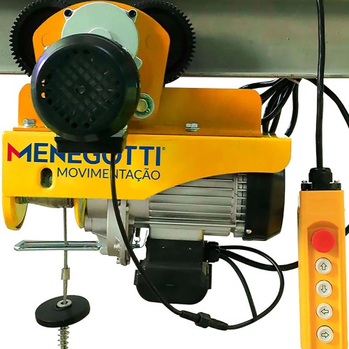 Guincho Talha elétrica 300/600 kg elevação até 12 m com trole elétrico - Prime 220V Guincho Talha elétrica 300/600 kg elevação até 12 m com trole elétrico - Prime 220V