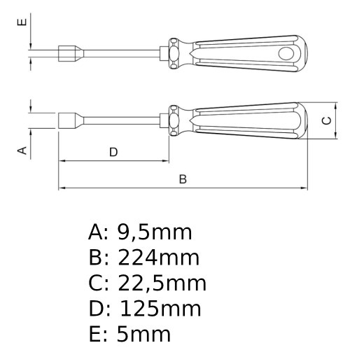 Chave com cabo tipo canhão 7/32 Chave com cabo tipo canhão 7/32