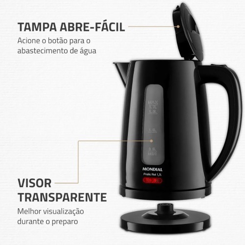 Chaleira elétrica 1,7 litros 1850 watts Pratic Hot - CE-17 110V Chaleira elétrica 1,7 litros 1850 watts Pratic Hot - CE-17 110V