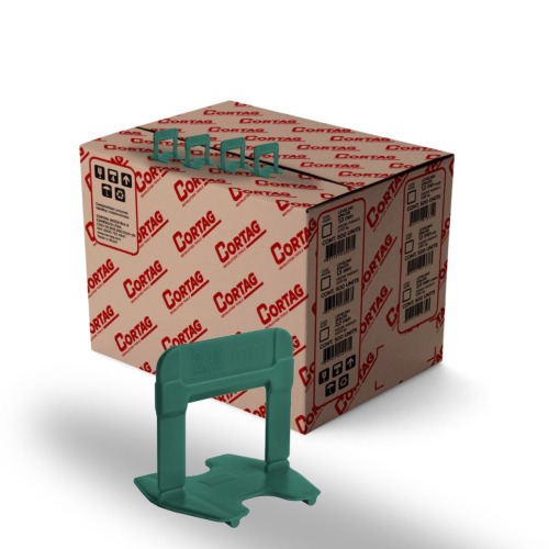 Espaçador e nivelador para piso 2,0 mm com 500 peças - ECO Espaçador e nivelador para piso 2,0 mm com 500 peças - ECO