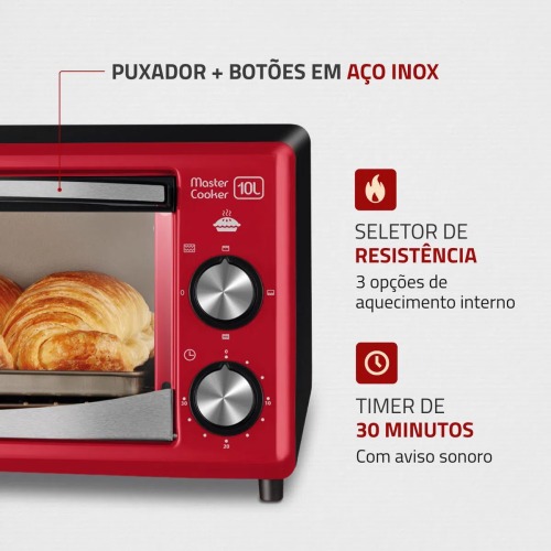 Forno elétrico 650 watts 10 Litros Master Cooker - FR-20 110V Forno elétrico 650 watts 10 Litros Master Cooker - FR-20 110V