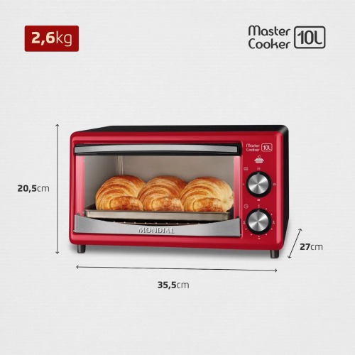 Forno elétrico 650 watts 10 Litros Master Cooker - FR-20 110V Forno elétrico 650 watts 10 Litros Master Cooker - FR-20 110V
