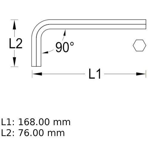 Chave allen 14 mm aço cromo vanádio 42 Chave allen 14 mm aço cromo vanádio 42