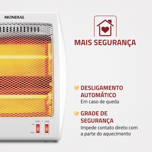 Aquecedor de ambientes 900W 2 em 1 quartzo Confort III - A-16 110V Aquecedor de ambientes 900W 2 em 1 quartzo Confort III - A-16 110V