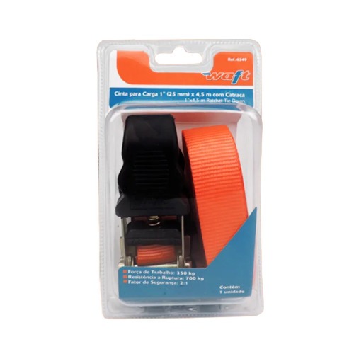 Cinta com catraca para amarração de carga 0,7 toneladas 1 Cinta com catraca para amarração de carga 0,7 toneladas 1