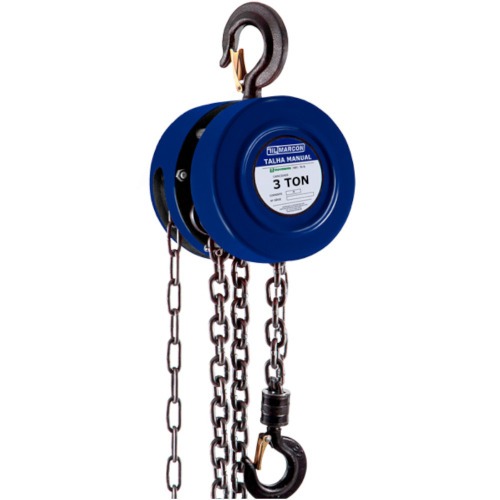 Talha manual com capacidade de 3000 kg e 5 metros de corrente - TA-8 Talha manual com capacidade de 3000 kg e 5 metros de corrente - TA-8