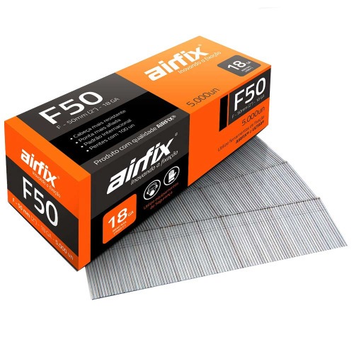 Pino para pinador pneumático tipo F 1,05 x 50 mm com 5.000 peças - F50 Pino para pinador pneumático tipo F 1,05 x 50 mm com 5.000 peças - F50
