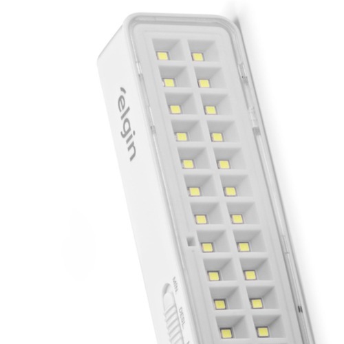 Luminária de emergência 30 Leds branca - 48LEM30L0000 110V/220V Luminária de emergência 30 Leds branca - 48LEM30L0000 110V/220V