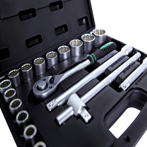 Jogo de Soquete estriado 10 à 32 mm encaixe 1/2 Jogo de Soquete estriado 10 à 32 mm encaixe 1/2