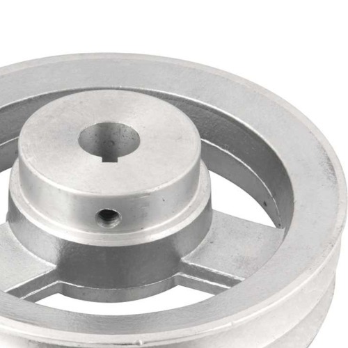 Polia de alumínio 2 canais perfil A 150 mm com furo de 3/4 Polia de alumínio 2 canais perfil A 150 mm com furo de 3/4