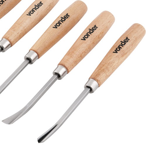 Jogo de formões para escultura com 6 peças Jogo de formões para escultura com 6 peças