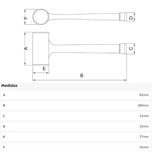 Martelo sem retrocesso 500 g - 40673037 Martelo sem retrocesso 500 g - 40673037