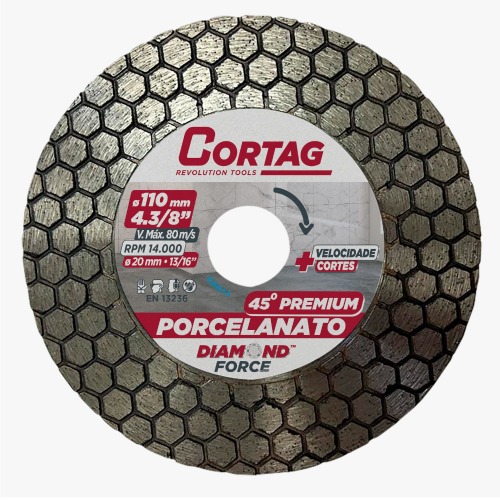 Disco Diamantado para Chanfro 45° Premium 110mm - 62794 Disco Diamantado para Chanfro 45° Premium 110mm - 62794