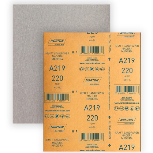 Folha de lixa para laca e verniz 225 x 275 mm - A219 Folha de lixa para laca e verniz 225 x 275 mm - A219