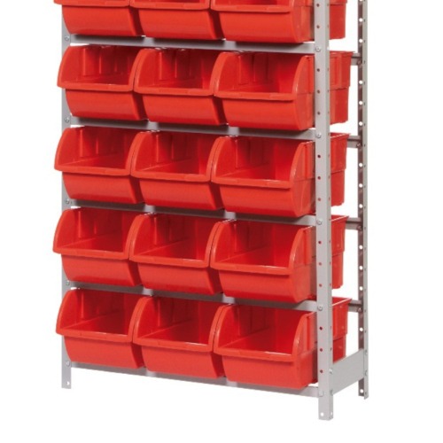 Estante metálica com 21 gavetas n° 7 vermelha - EF21/7V- Estante metálica com 21 gavetas n° 7 vermelha - EF21/7V-