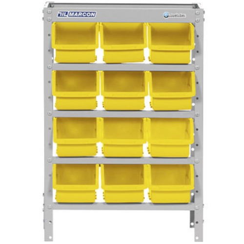 Estante metálica com 12 gavetas n° 5 amarela - EF12/5AM Estante metálica com 12 gavetas n° 5 amarela - EF12/5AM