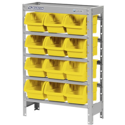 Estante metálica com 12 gavetas n° 5 amarela - EF12/5AM Estante metálica com 12 gavetas n° 5 amarela - EF12/5AM