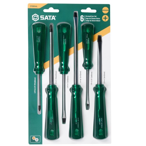 Jogo de chaves de fenda e phillips com 6 peças - ST08044L Jogo de chaves de fenda e phillips com 6 peças - ST08044L