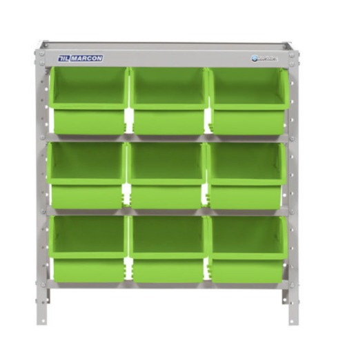 Estante metálica com 9 gavetas n° 7 verde - EF9/7VD Estante metálica com 9 gavetas n° 7 verde - EF9/7VD