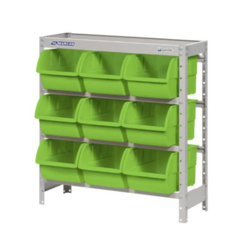 Estante metálica com 9 gavetas n° 7 verde - EF9/7VD Estante metálica com 9 gavetas n° 7 verde - EF9/7VD