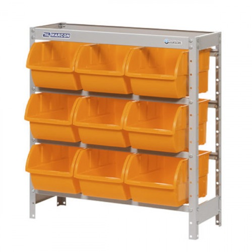 Estante metálica com 9 gavetas n° 7 laranja - EF9/7L Estante metálica com 9 gavetas n° 7 laranja - EF9/7L