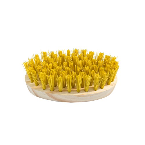 Escova multiuso oval de madeira amarela - 0.4701 Escova multiuso oval de madeira amarela - 0.4701