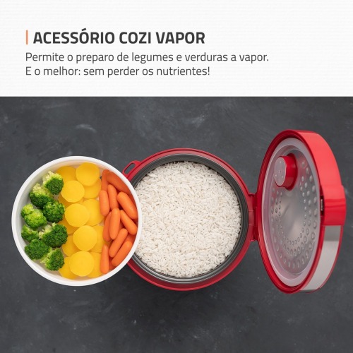 Panela elétrica de arroz 6 xícaras Pratic Rice 6i Red - PE-45-6X 220V Panela elétrica de arroz 6 xícaras Pratic Rice 6i Red - PE-45-6X 220V