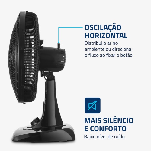 Ventilador de mesa 40 cm 6 pás com 3 velocidades Super Power - VSP-40-B 220V Ventilador de mesa 40 cm 6 pás com 3 velocidades Super Power - VSP-40-B 220V