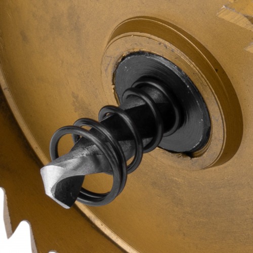 Serra copo para metal 65 mm revestimento em Nitreto de Titânio com suporte Serra copo para metal 65 mm revestimento em Nitreto de Titânio com suporte