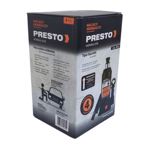Macaco hidráulico tipo garrafa 4 toneladas - 96102 Macaco hidráulico tipo garrafa 4 toneladas - 96102