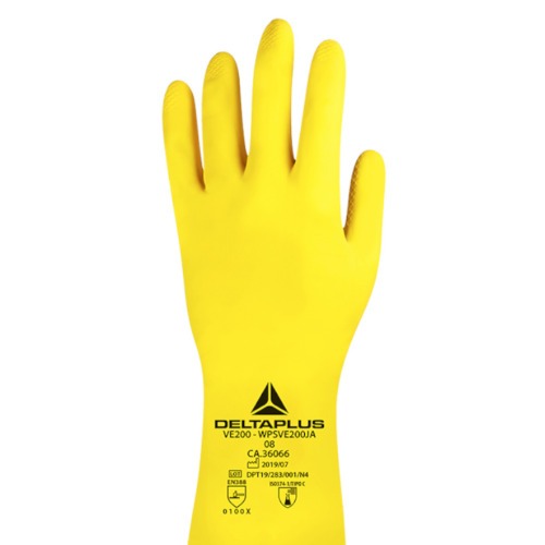 Luva de látex flocada forrada 30 cm tamanho M/G - VE200 Luva de látex flocada forrada 30 cm tamanho M/G - VE200