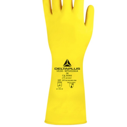 Luva de látex flocada forrada 30 cm tamanho M/G - VE200 Luva de látex flocada forrada 30 cm tamanho M/G - VE200