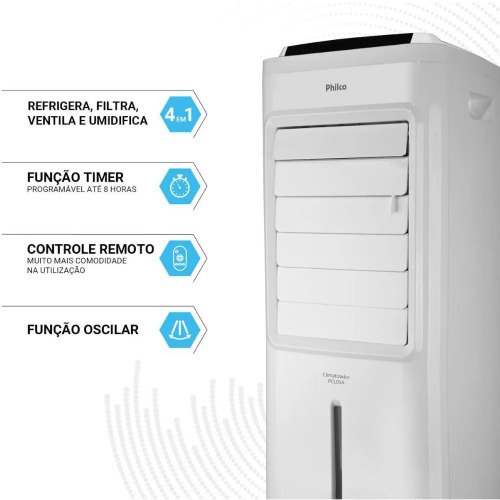 Climatizador de ar portátil 4 em 1 com função timer - PCL05A 220V Climatizador de ar portátil 4 em 1 com função timer - PCL05A 220V