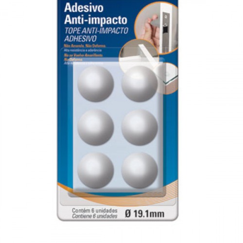 Protetor adesivo anti-impacto gota 19,1 mm com 6 unidades Protetor adesivo anti-impacto gota 19,1 mm com 6 unidades