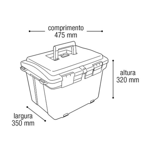 Caixa plástica para ferramentas 19 Caixa plástica para ferramentas 19