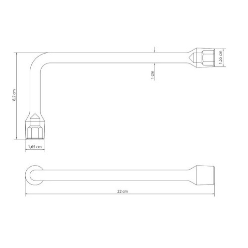 Chave biela 10 mm cromada Chave biela 10 mm cromada