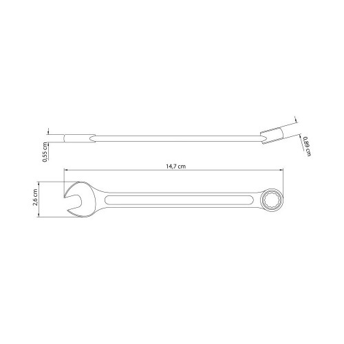 Chave combinada de 11 mm em aço especial Chave combinada de 11 mm em aço especial