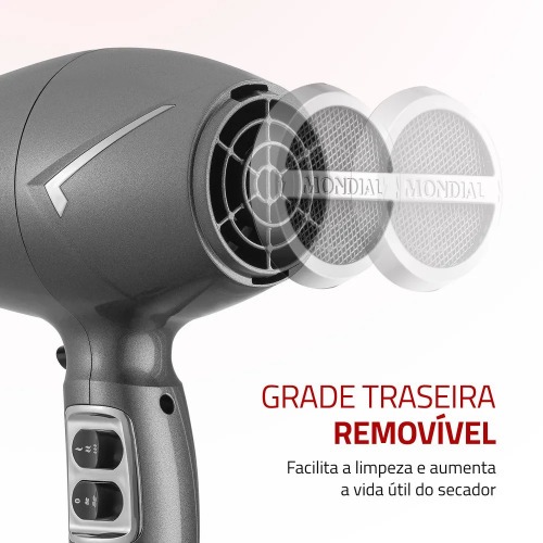 Secador de cabelo 2000 watts Tourmaline SPACE SHINE Grafite - SC-20 220V Secador de cabelo 2000 watts Tourmaline SPACE SHINE Grafite - SC-20 220V