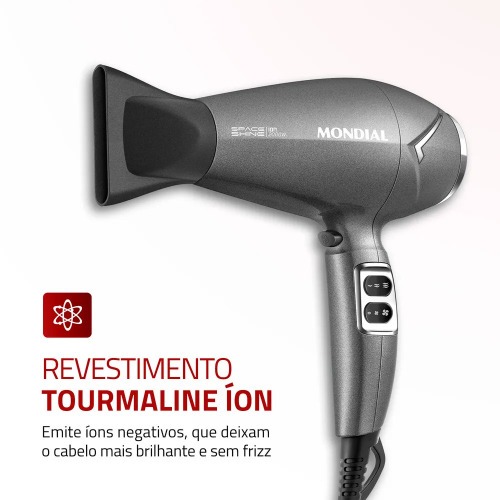 Secador de cabelo 2000 watts Tourmaline SPACE SHINE Grafite - SC-20 220V Secador de cabelo 2000 watts Tourmaline SPACE SHINE Grafite - SC-20 220V