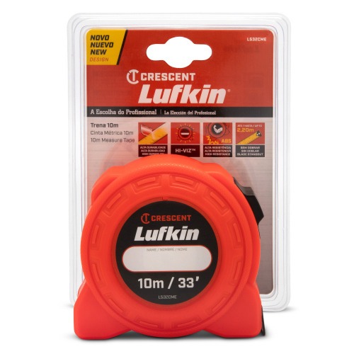 Trena com fita de aço 25,4 mm x 10 m com trava Trena com fita de aço 25,4 mm x 10 m com trava