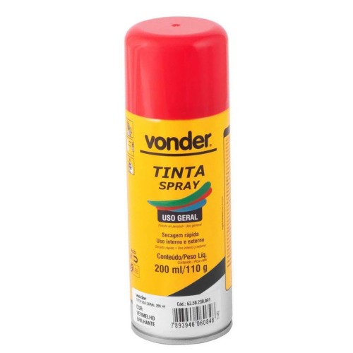 Tinta spray para uso geral vermelho brilhante 200 ml Tinta spray para uso geral vermelho brilhante 200 ml